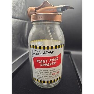 Vintage ACME Plant Food Sprayer,Old Garden Spraying Watering Tool